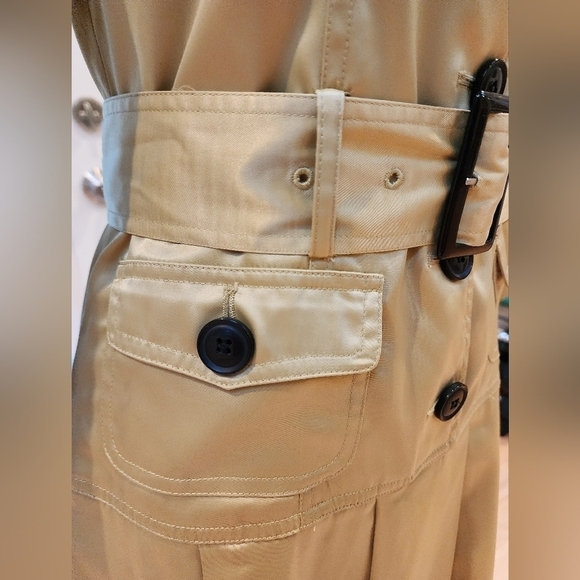 Vintage VERTIGO PARIS Satin Trench-Style Dress - Picture 6 of 16